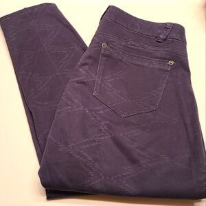 Democracy Black Chevron Patterned Freedom Jegging Jean Size 8